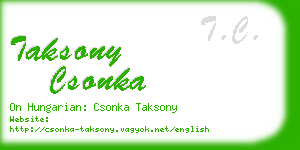 taksony csonka business card
